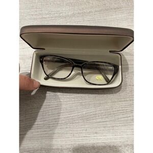 Bebe Tortoise Shell Eyeglasses Frames with Embellished Temples and Case